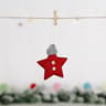 Knitted Star Christmas Tree Ornament With Festive Hat Hanging Decoration 6
