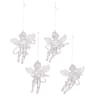 4PCS Acrylic Angel Christmas Tree Ornaments Clear Hanging Holiday Decorations 7