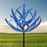 Metal Garden Wind Spinner Outdoor Windmill Decor With WeatherResistant Iron Ground Stake 5