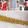 Gold Centipede Lace Trim Woven Decorative Ribbon For Sewing And DIY Crafts 3