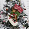 Santa Claus Christmas Stocking Gift Bag Large Plush Hanging Christmas Decoration 5