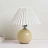 Modern Ceramic Table Lamp With Pleated Shade For Cozy Bedside Lighting 0
