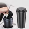 Car Cup Holder Trash Can With OneTouch Lid Compact Mini Car Trash Can  Organizer 7