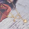 Heart Stethoscope Necklace gold